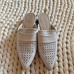 Cole Haan Women's Cream Woven Mules